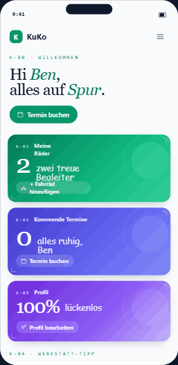 Ein Blick. Alles da.